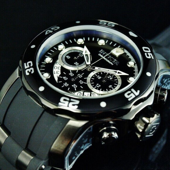 Jet Black 48mm Men's Professional Diver Watch